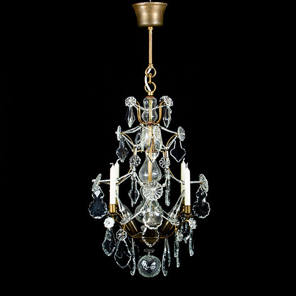Vintage IKEA Chandelier – 1700-Tal Series in Antique Brass Finish (1990)