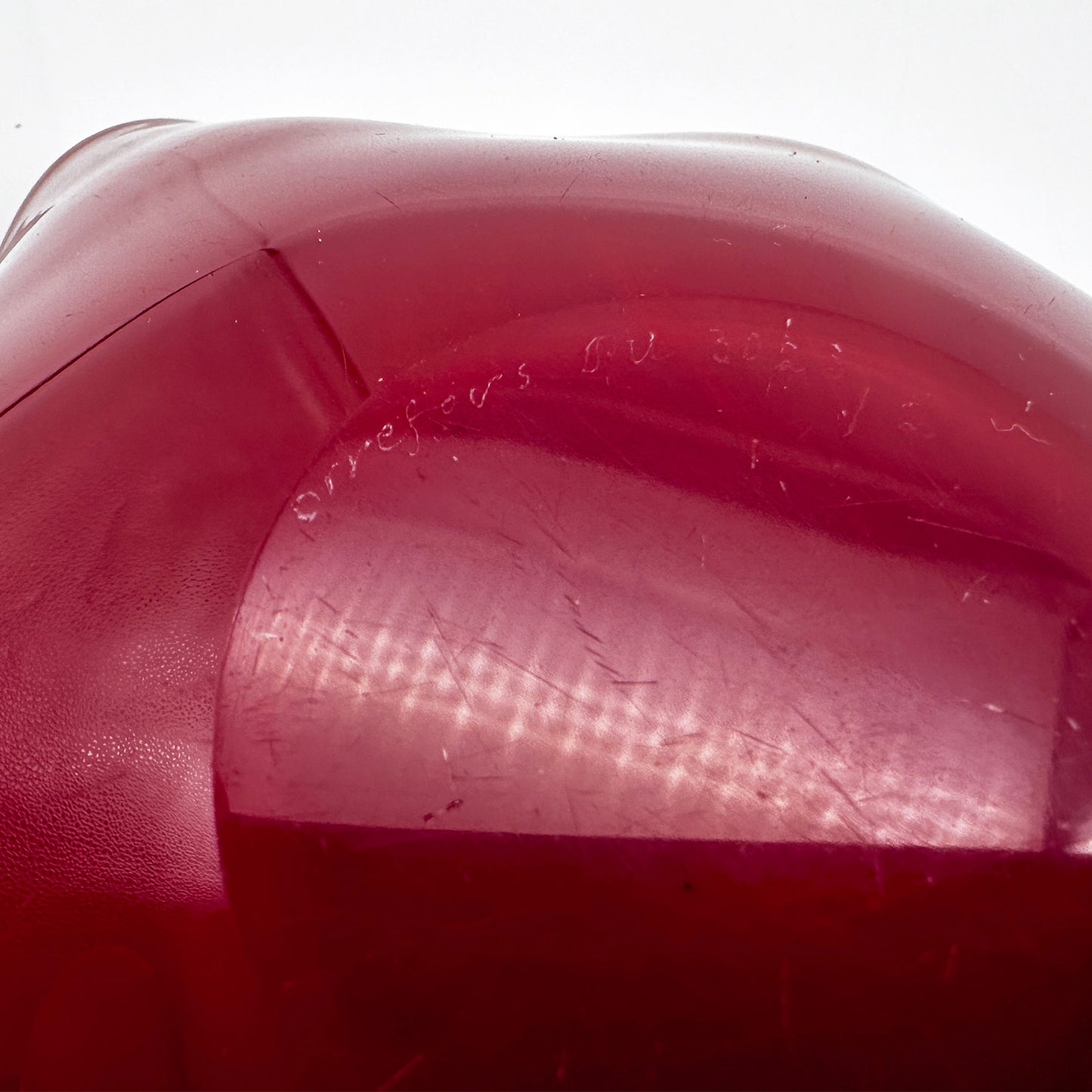 Crystal Bowl “Kantara” – Sven Palmqvist for Orrefors, Ruby Red Opal Glass (1946-1960)