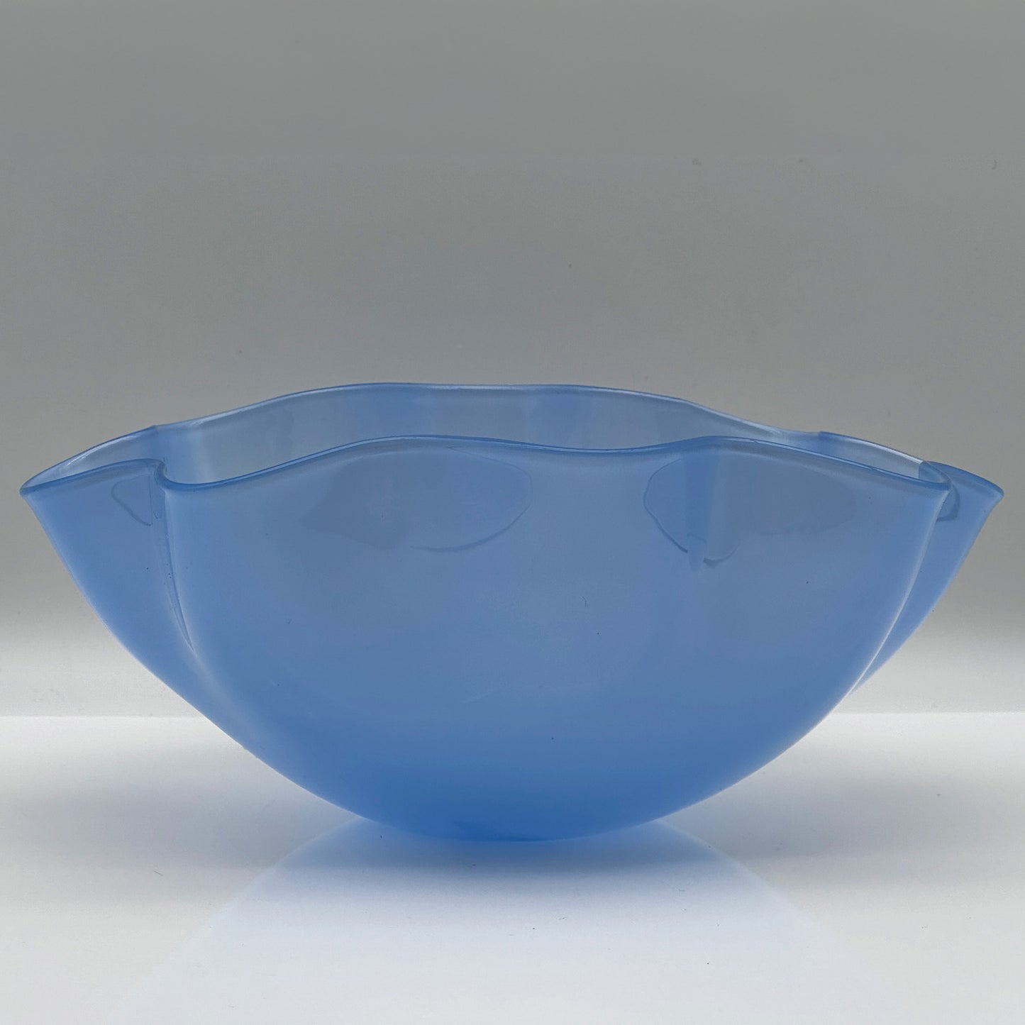 Crystal blue bowl "Karanta", Orrefors, Sven Palmqvist, Sweden
