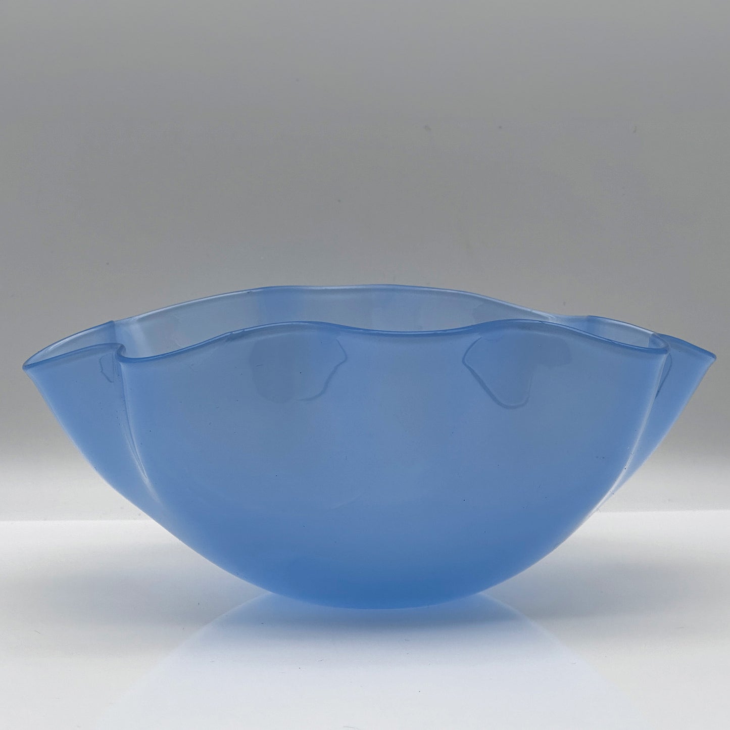 Crystal blue bowl "Karanta", Orrefors, Sven Palmqvist, Sweden