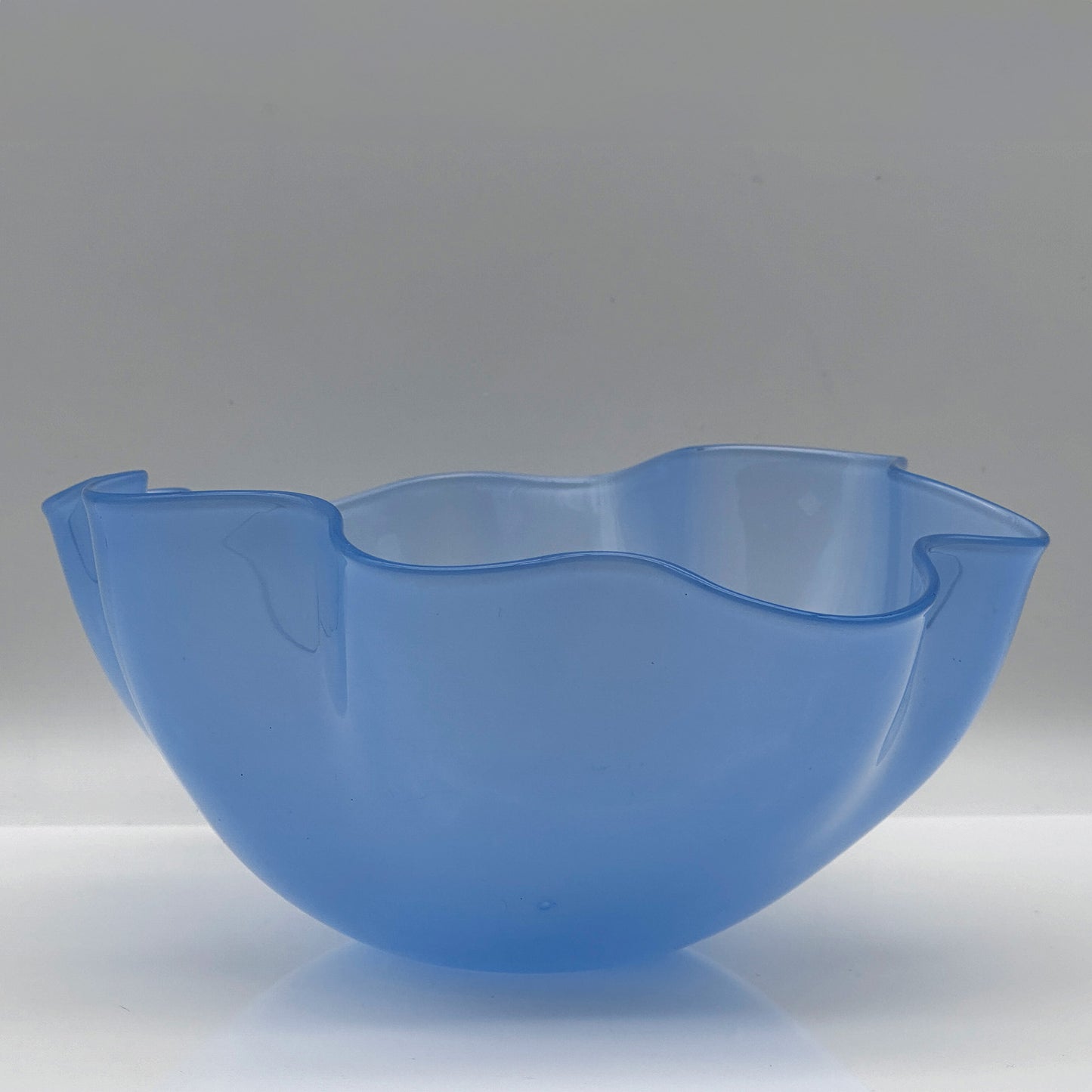 Crystal blue bowl "Karanta", Orrefors, Sven Palmqvist, Sweden