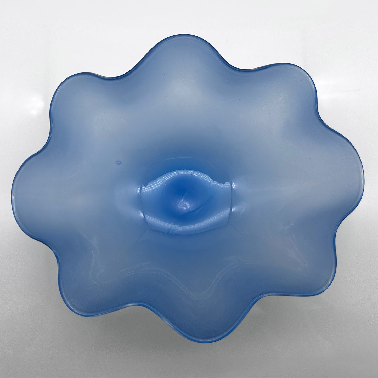 Crystal blue bowl "Karanta", Orrefors, Sven Palmqvist, Sweden