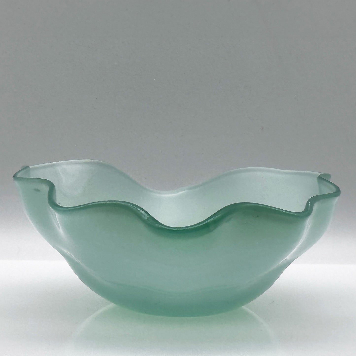 Mint Green Crystal Bowl “Kantara” – Sven Palmqvist for Orrefors, Opal Glass (1946-1960)