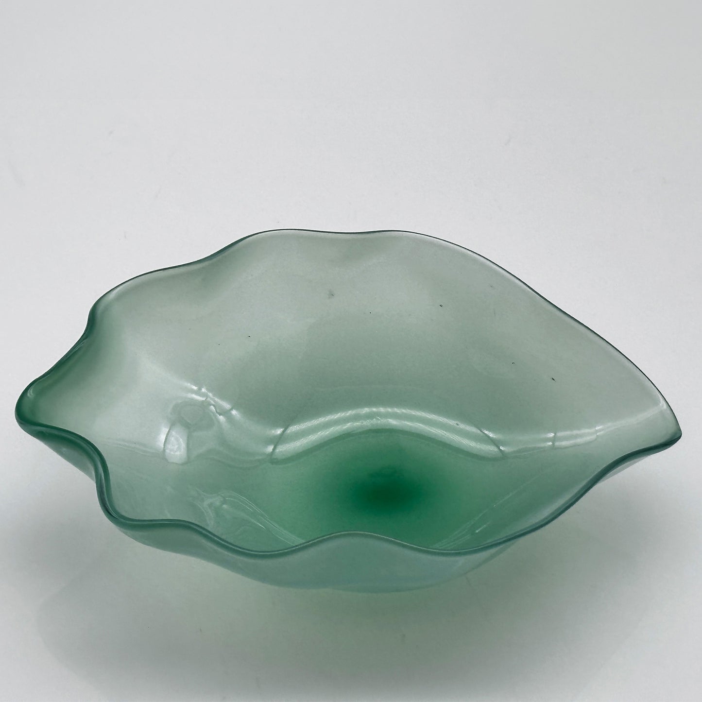Mint Green Crystal Bowl “Kantara” – Sven Palmqvist for Orrefors, Opal Glass (1946-1960)