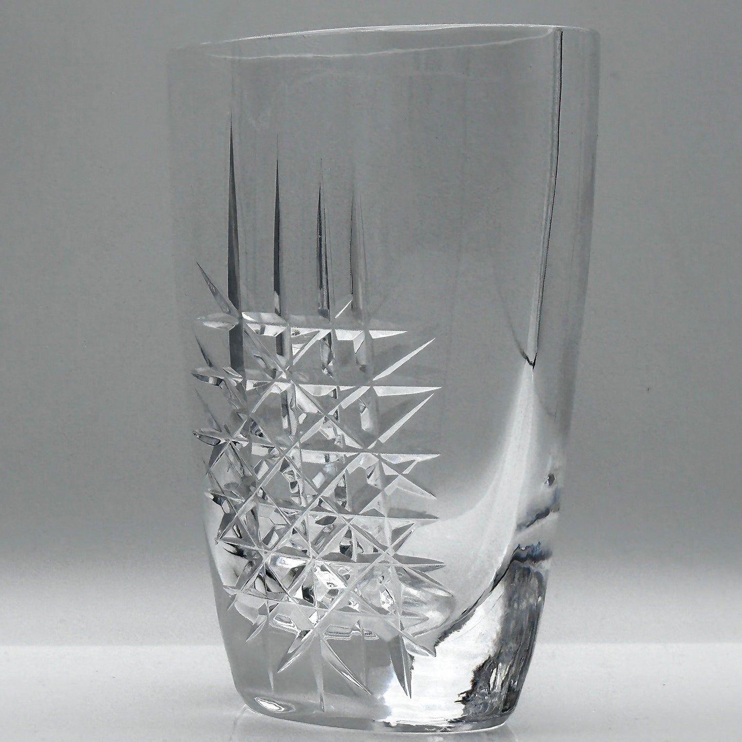Geometric Cut Crystal Vase – Ingeborg Lundin for Orrefors (1960)