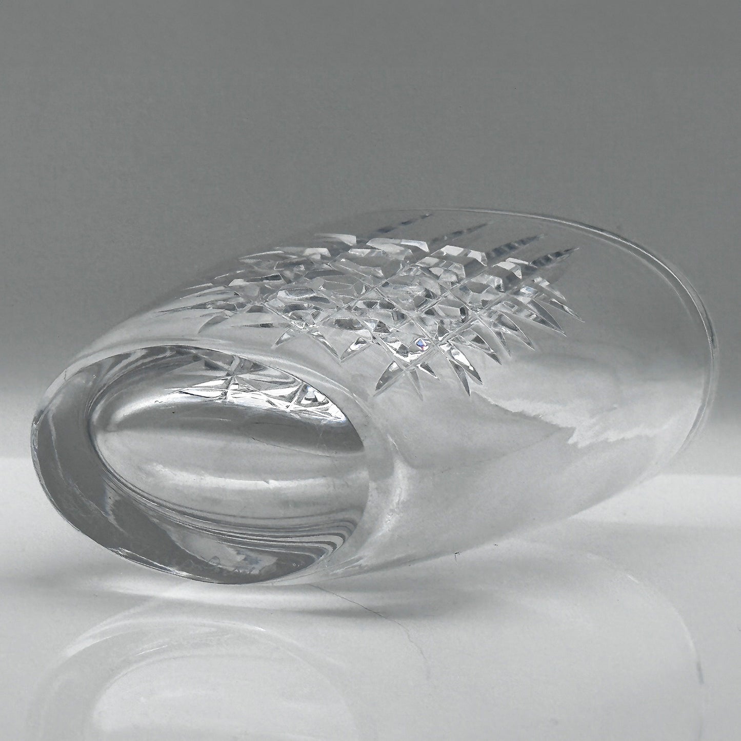 Geometric Cut Crystal Vase – Ingeborg Lundin for Orrefors (1960)