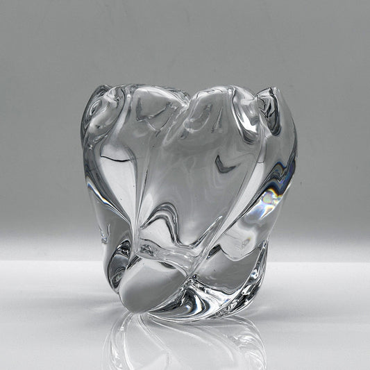 “Waterfall” Kristallen Vaas - Edvin Öhrström, Orrefors, Mid-Century Zweeds Design (1941)