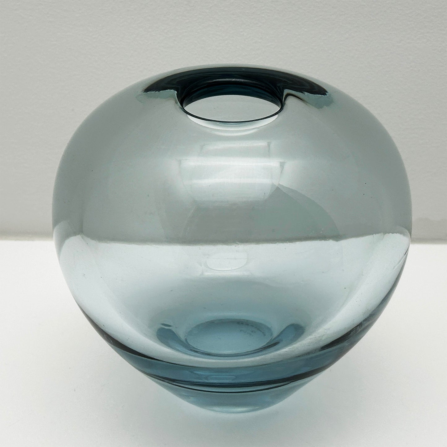 Modernist grey-blue vase, Per Lutken, Holmegaard