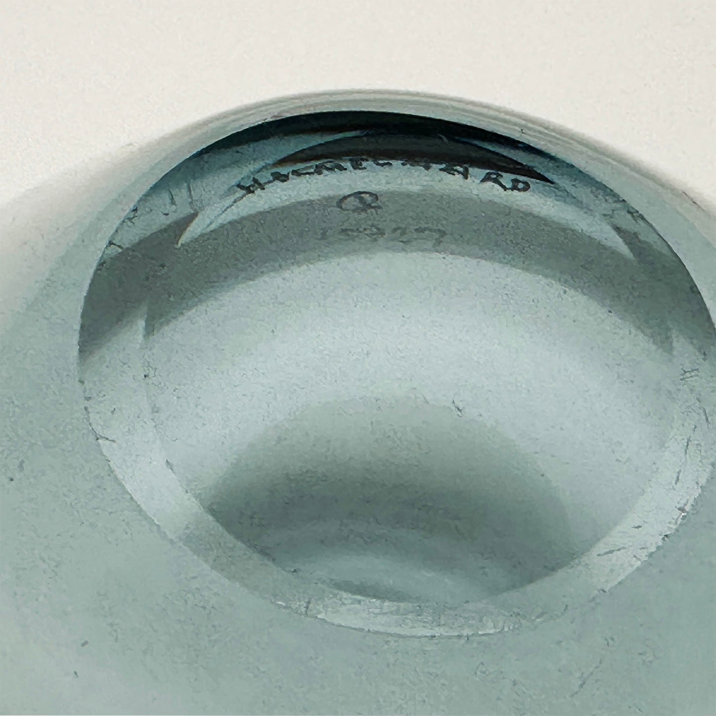 Modernist grey-blue vase, Per Lutken, Holmegaard