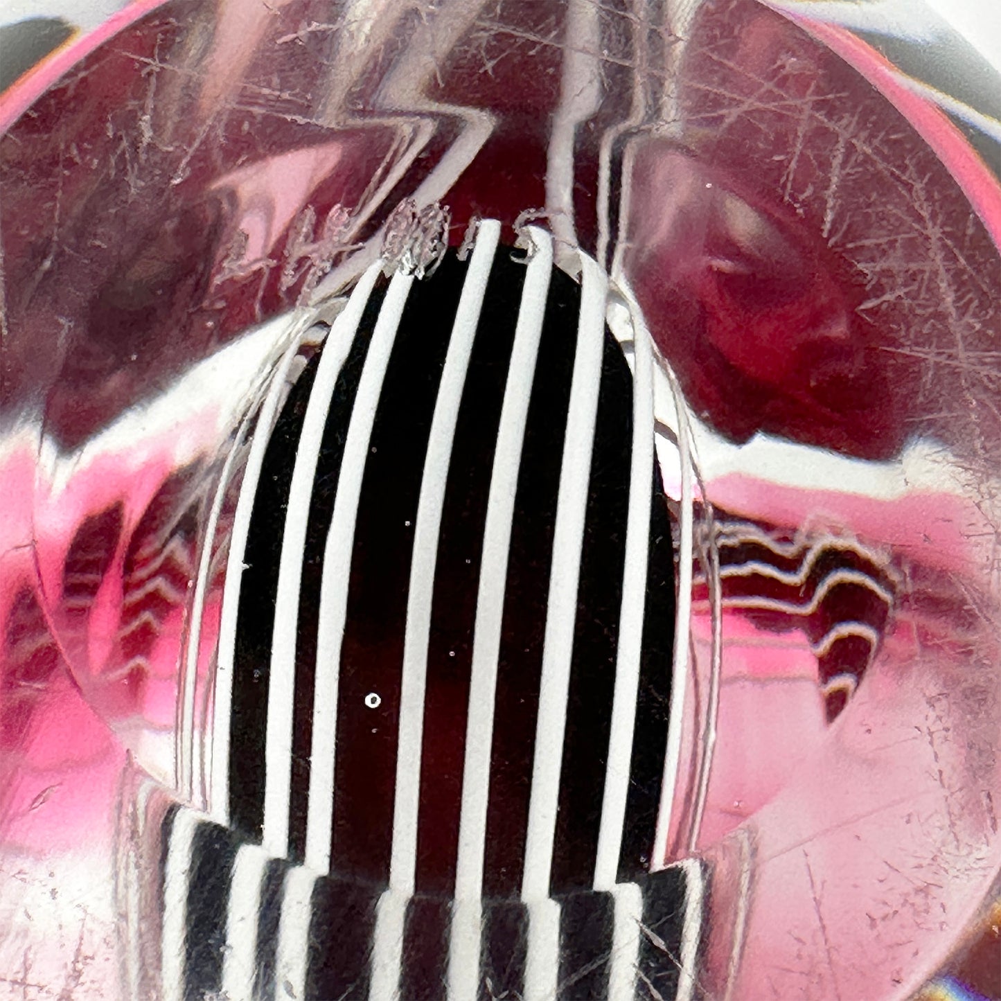 Crystal Zebra Vase – Vicke Lindstrand for Kosta Boda (1950s)