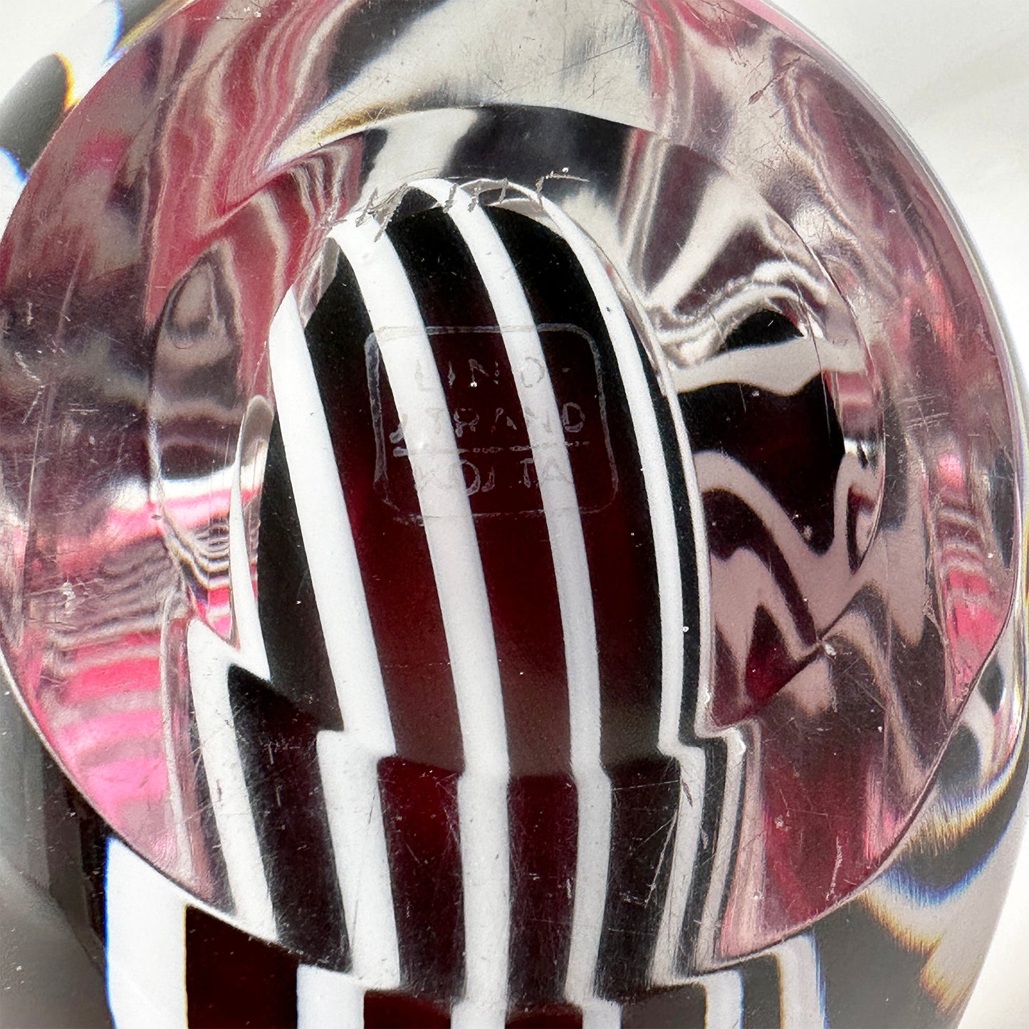 Kosta Boda Zebra Vase LH 1115 – Red & White – Vicke Lindstrand, 1950s