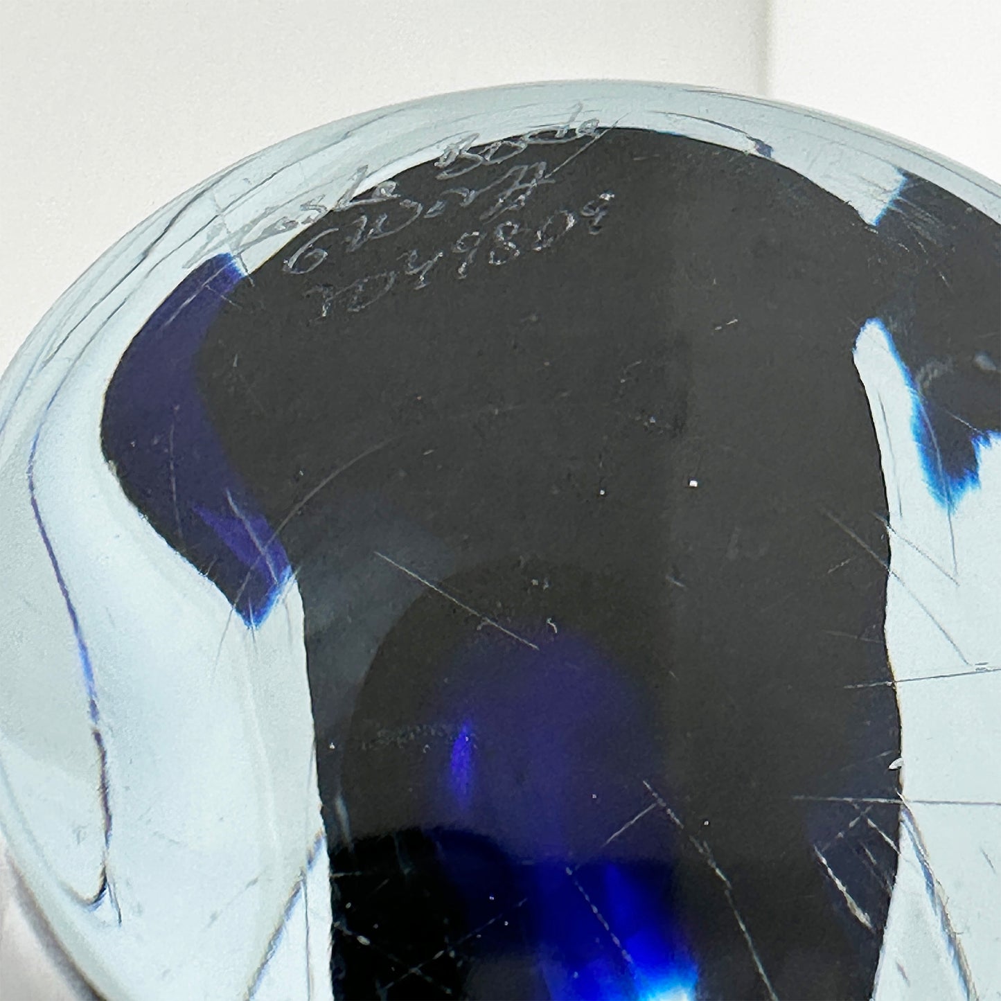 Elegante tiefblaue Seaside Vase von Göran Wärff – Skandinavisches Design