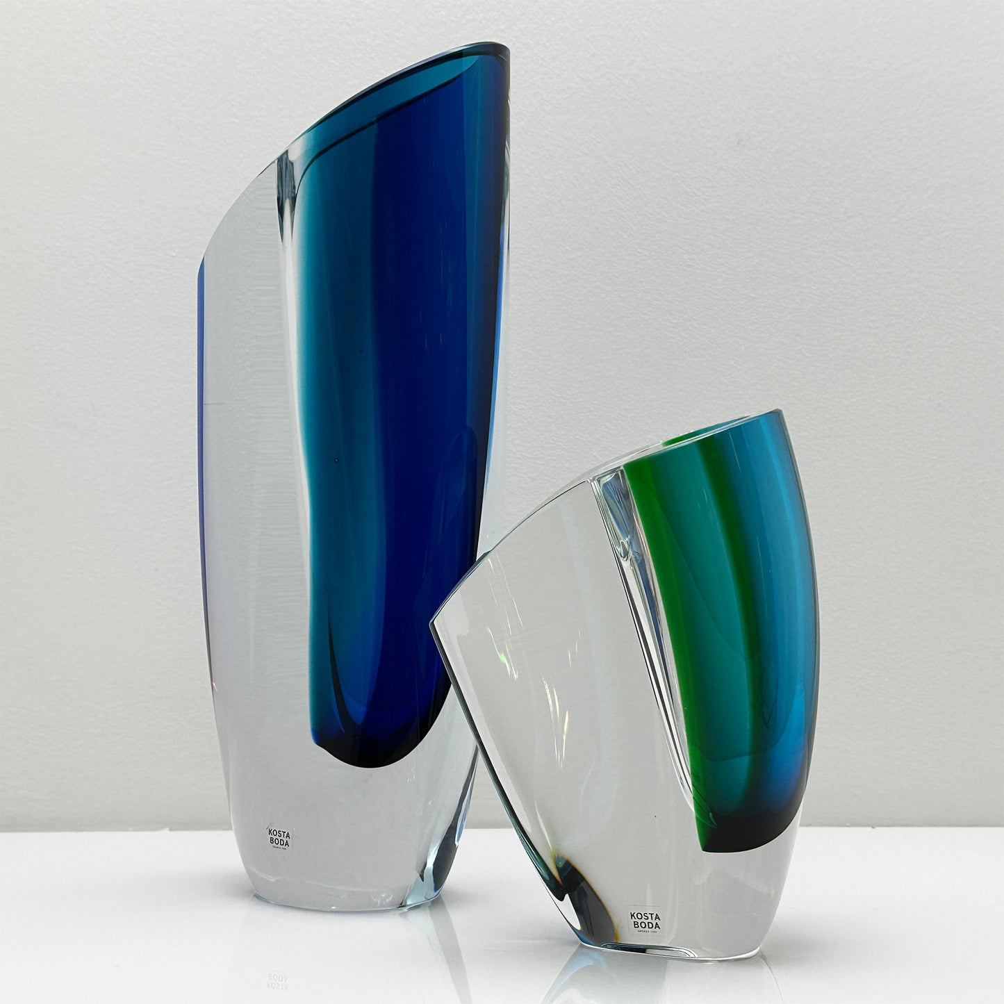 Enchanting Blue-Green Mirage Vase by Göran Wärff – Kosta Boda