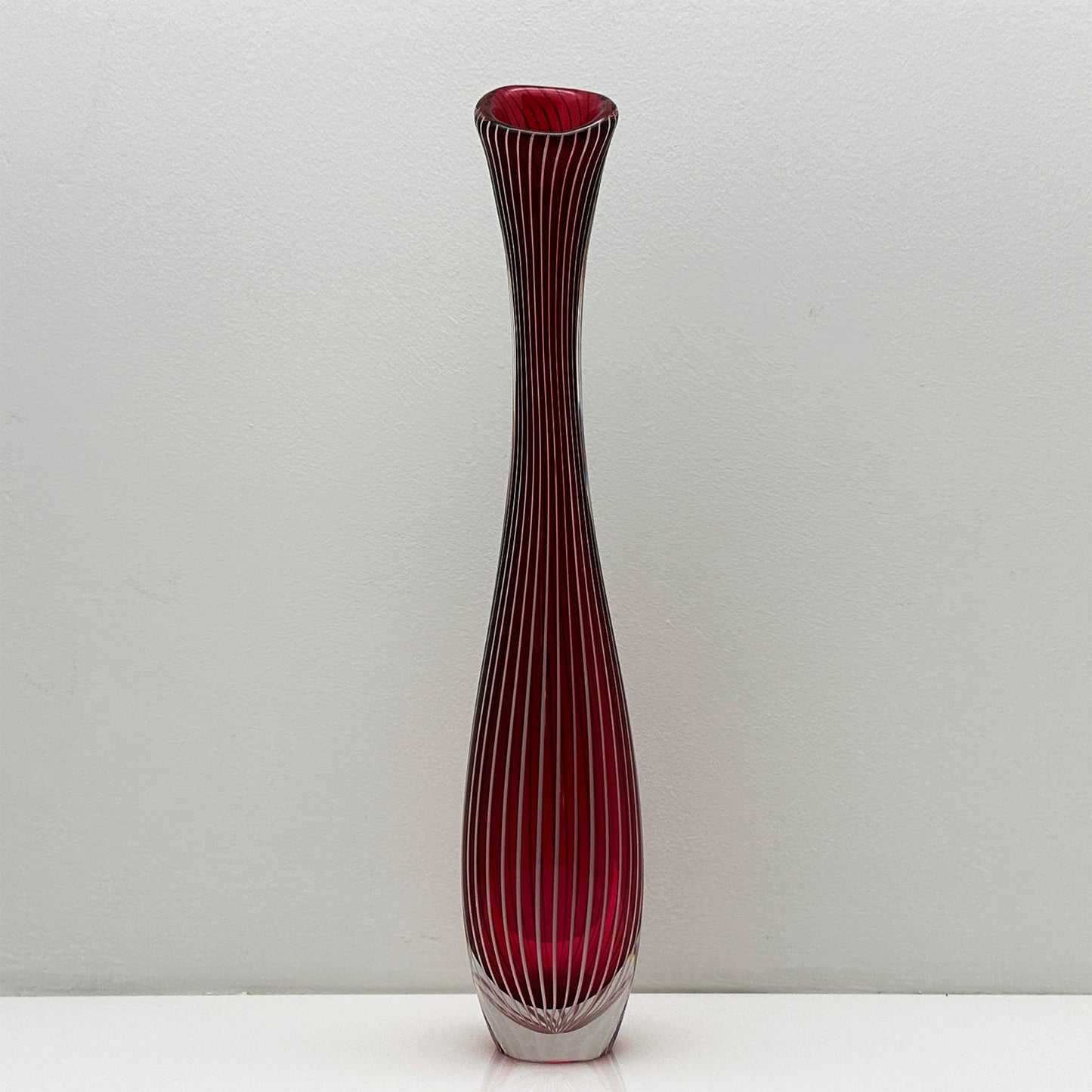 Rare Mid-Century Zebra Bud Vase – Vicke Lindstrand for Kosta Boda