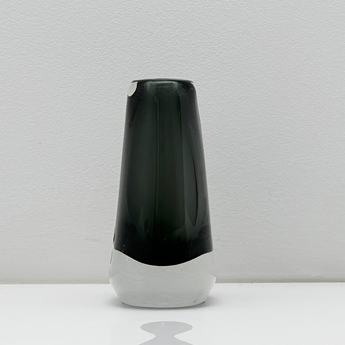 Josef Schott Vintage Design Vase - Black-Grey Sommerso Miniature (10.5 cm)