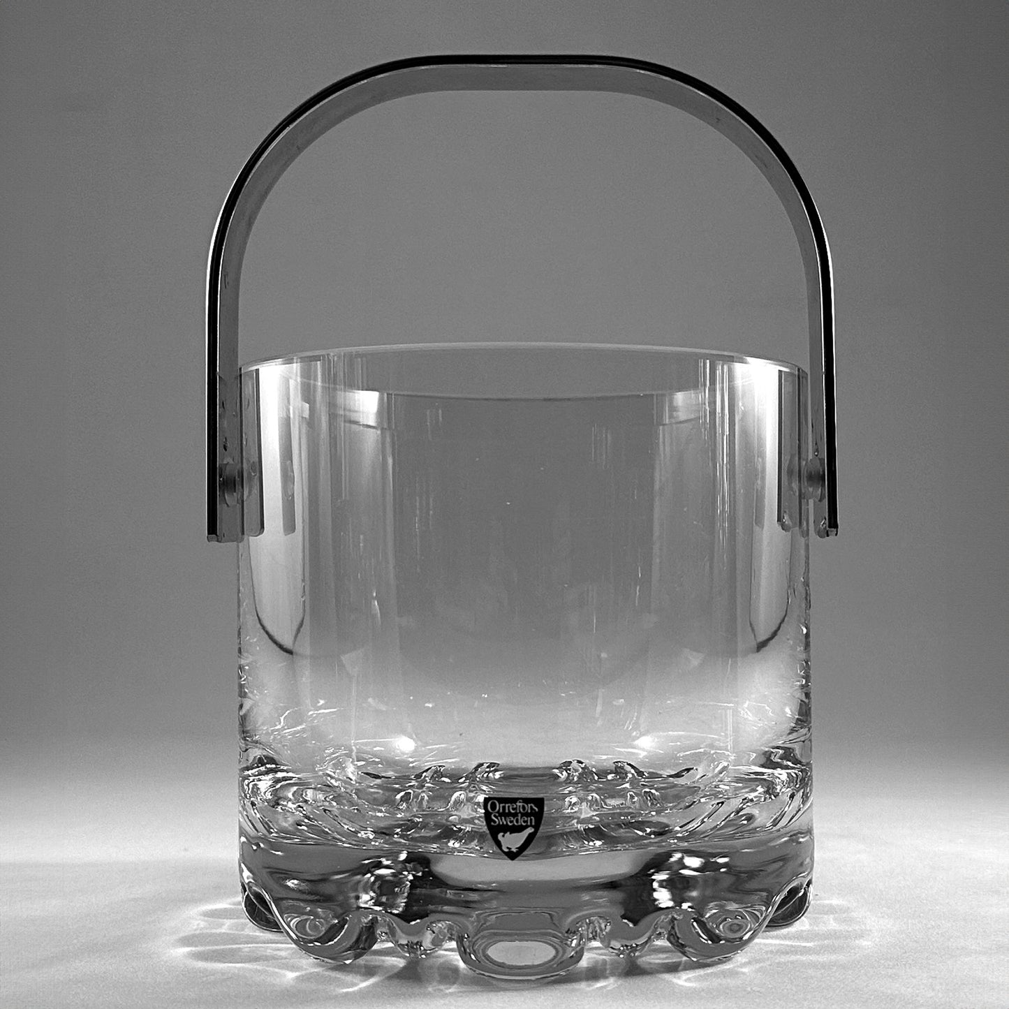 Vintage Kristallen IJsemmer – Orrefors, Mondgeblazen Zweeds Glas (Jaren ’60)