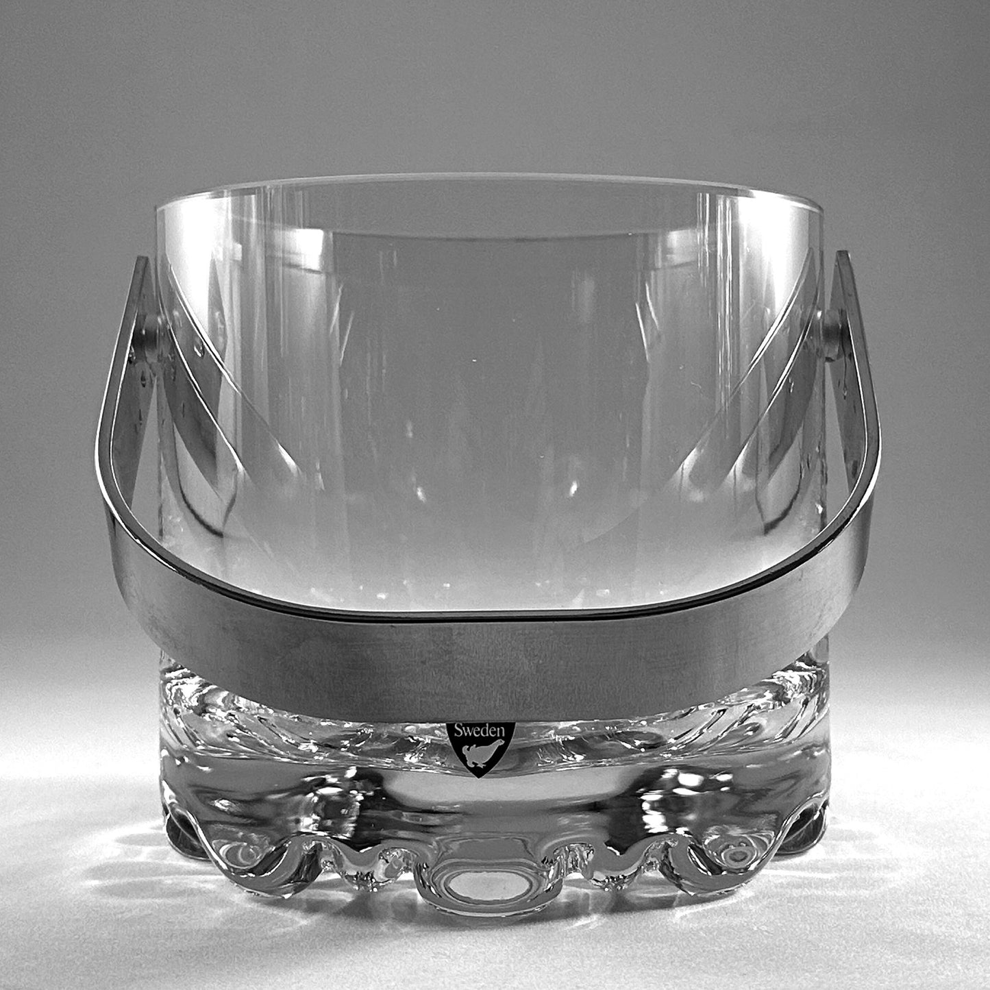 Vintage Kristallen IJsemmer – Orrefors, Mondgeblazen Zweeds Glas (Jaren ’60)