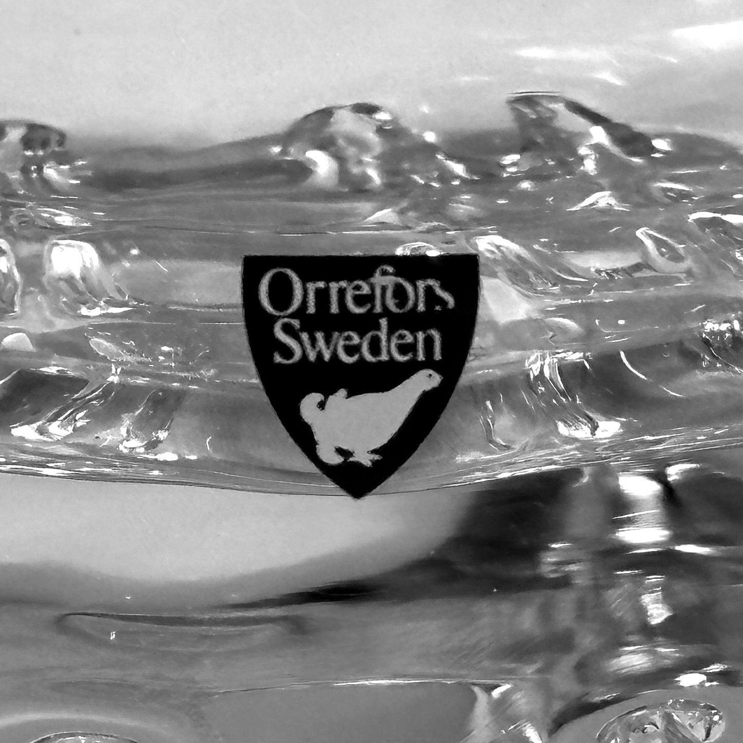 Vintage Kristallen IJsemmer – Orrefors, Mondgeblazen Zweeds Glas (Jaren ’60)