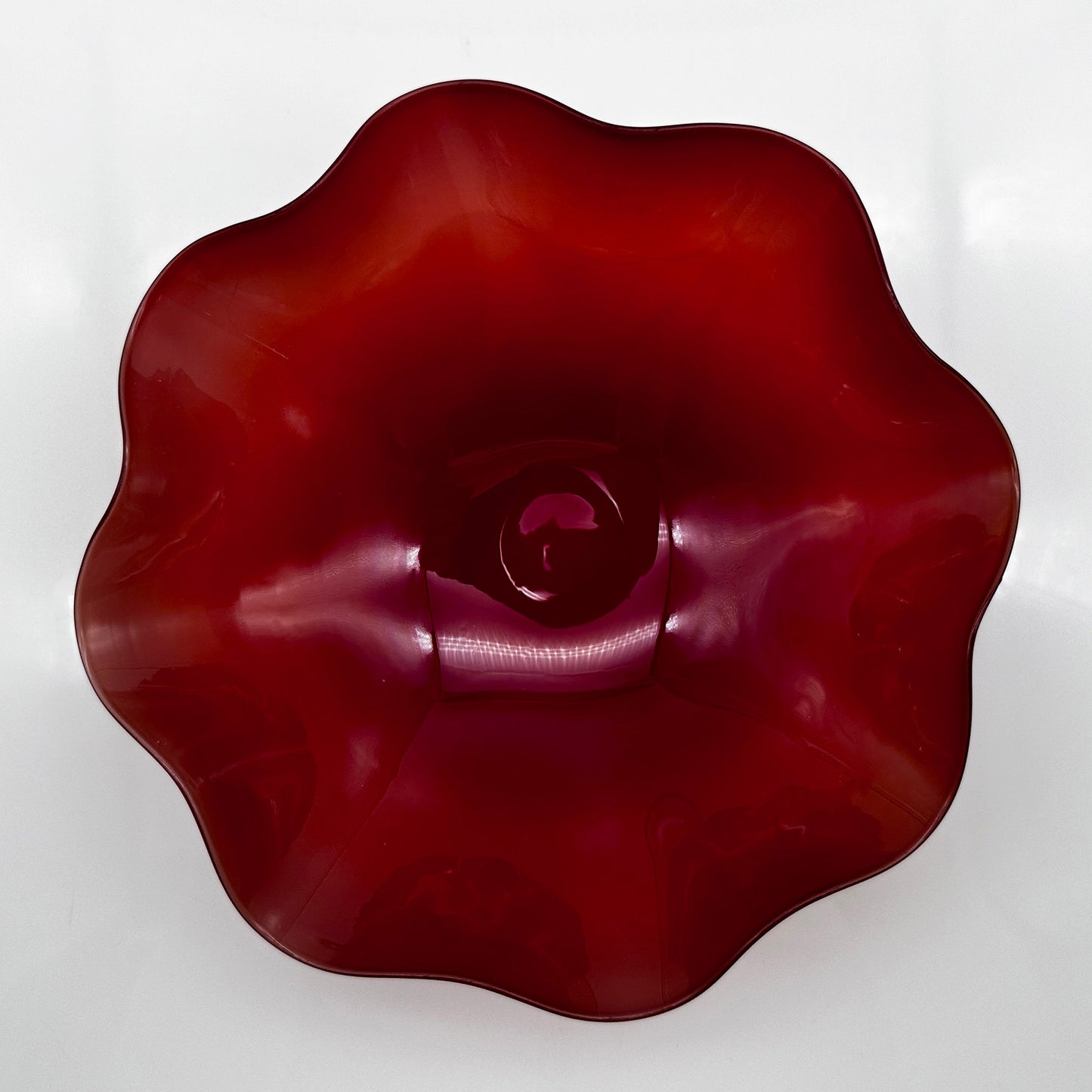 Kristallschale „Kantara“ – Sven Palmqvist für Orrefors, Rubinrotes Opalglas (1946-1960)