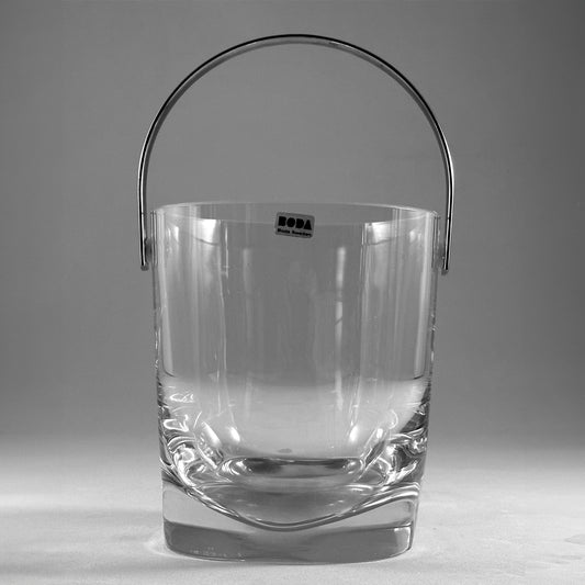 Vintage Kristall-Eiskübel – Kosta Boda Mid-Century Glaskunst, mundgeblasen (1960er)